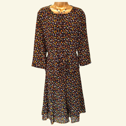 Caroline Charles London Vintage Black Silk Skirt & Top UK 16/18 US 12/14 EU 44/46 - Timelessfashions