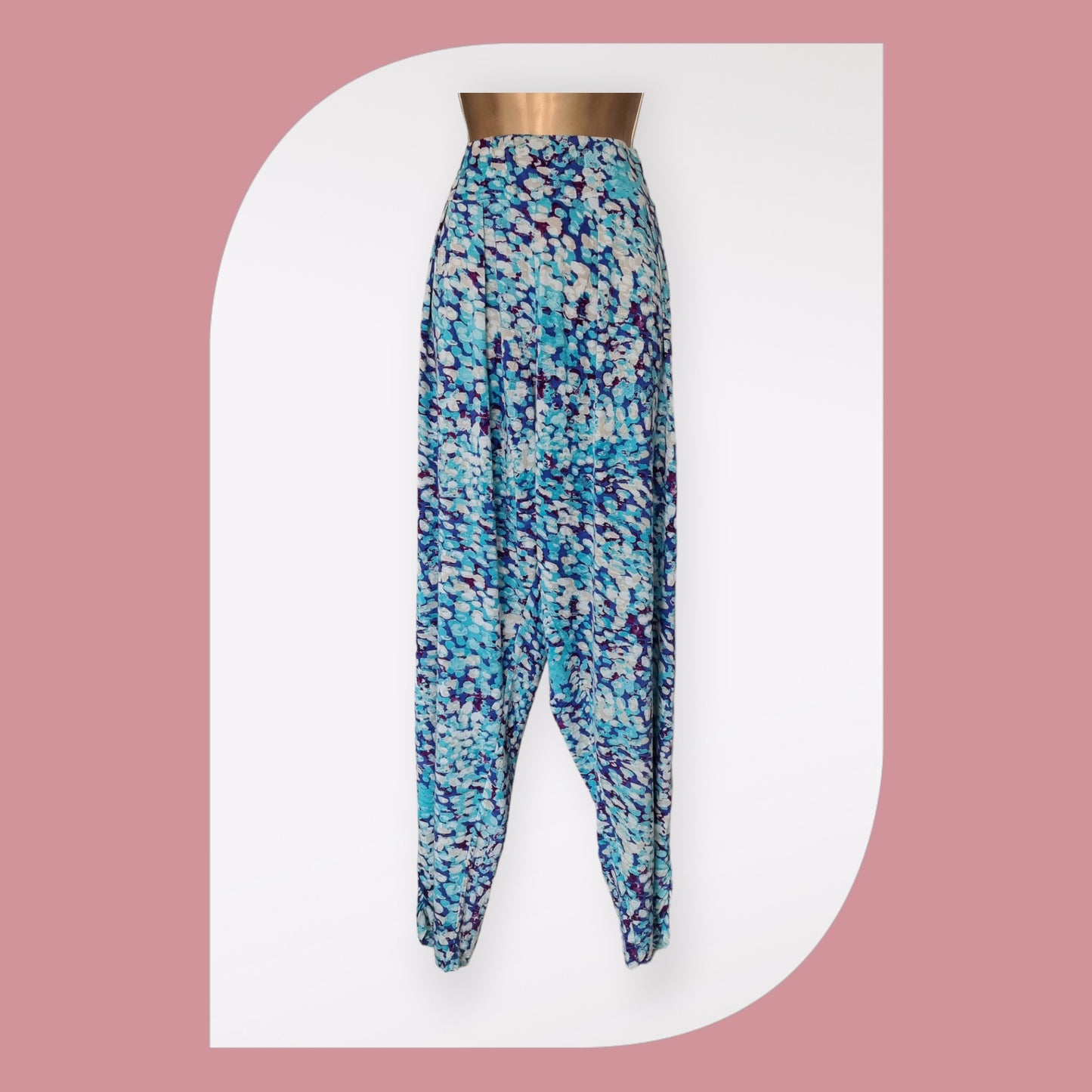 Pomodoro Aqua Summer Ankle Length Pants UK 18 US 14 EU 46 Timeless Fashions