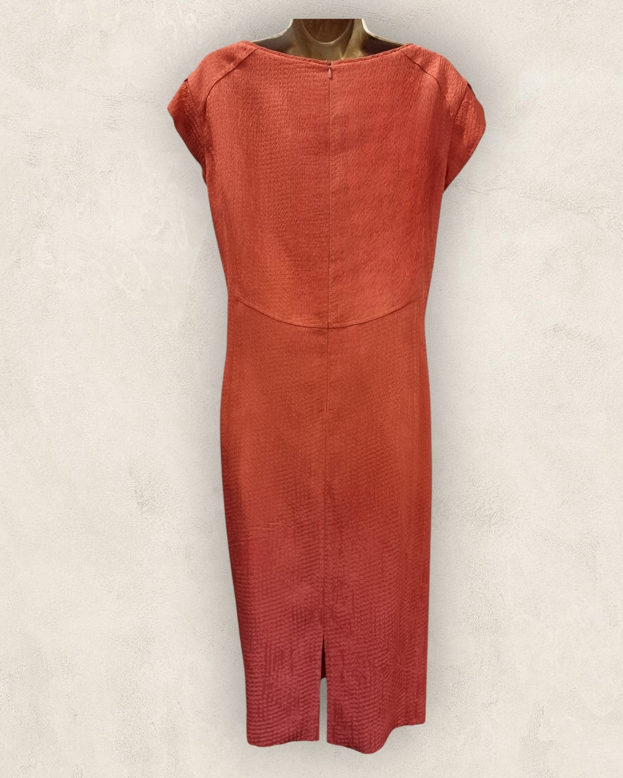 Caroline Charles London Vintage Coral Dress & Jacket UK 16 US 12 EU 44 Timeless Fashions