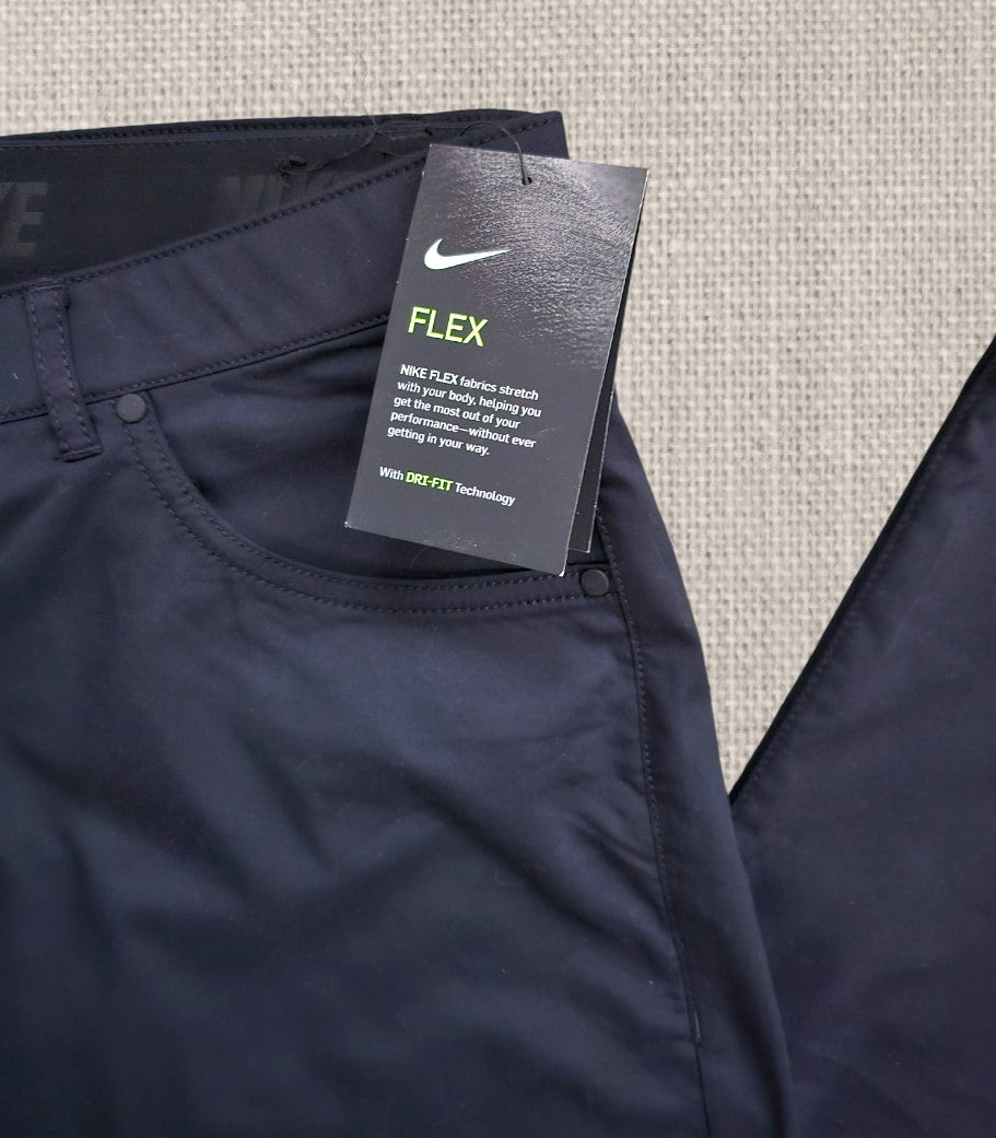 Nike Mens Black Golf Flex Hybrid Performance Dri Fit Stretch Trousers W36/L30 Timeless Fashions