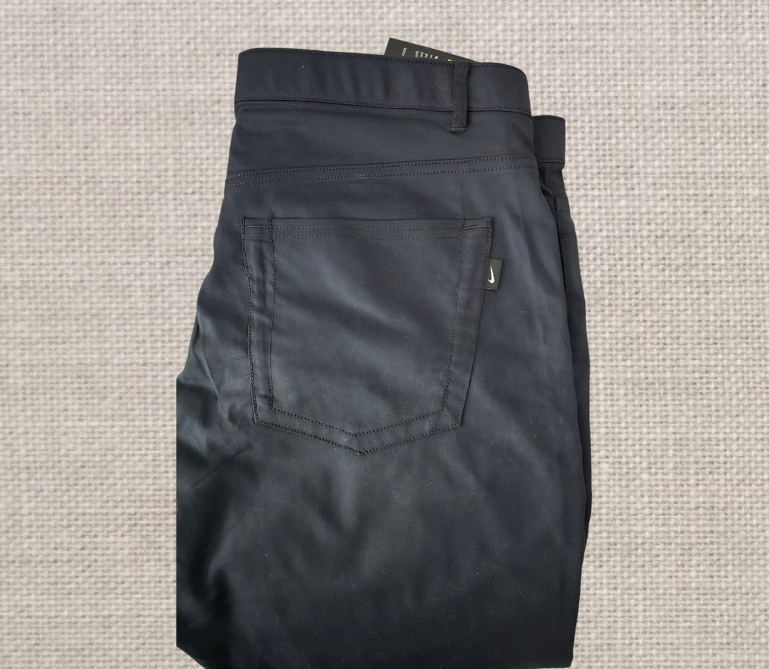 Nike Mens Black Golf Flex Hybrid Performance Dri Fit Stretch Trousers W36/L30 Timeless Fashions