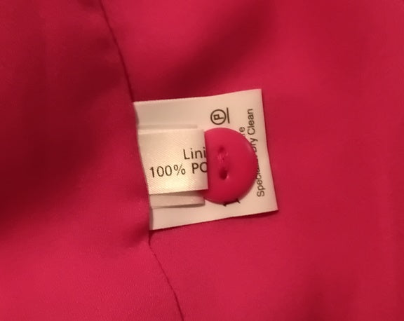 Caroline Charles London Vintage Cerise Embroidered Lined Jacket UK 16 US 12 EU 44 Timelessfashions