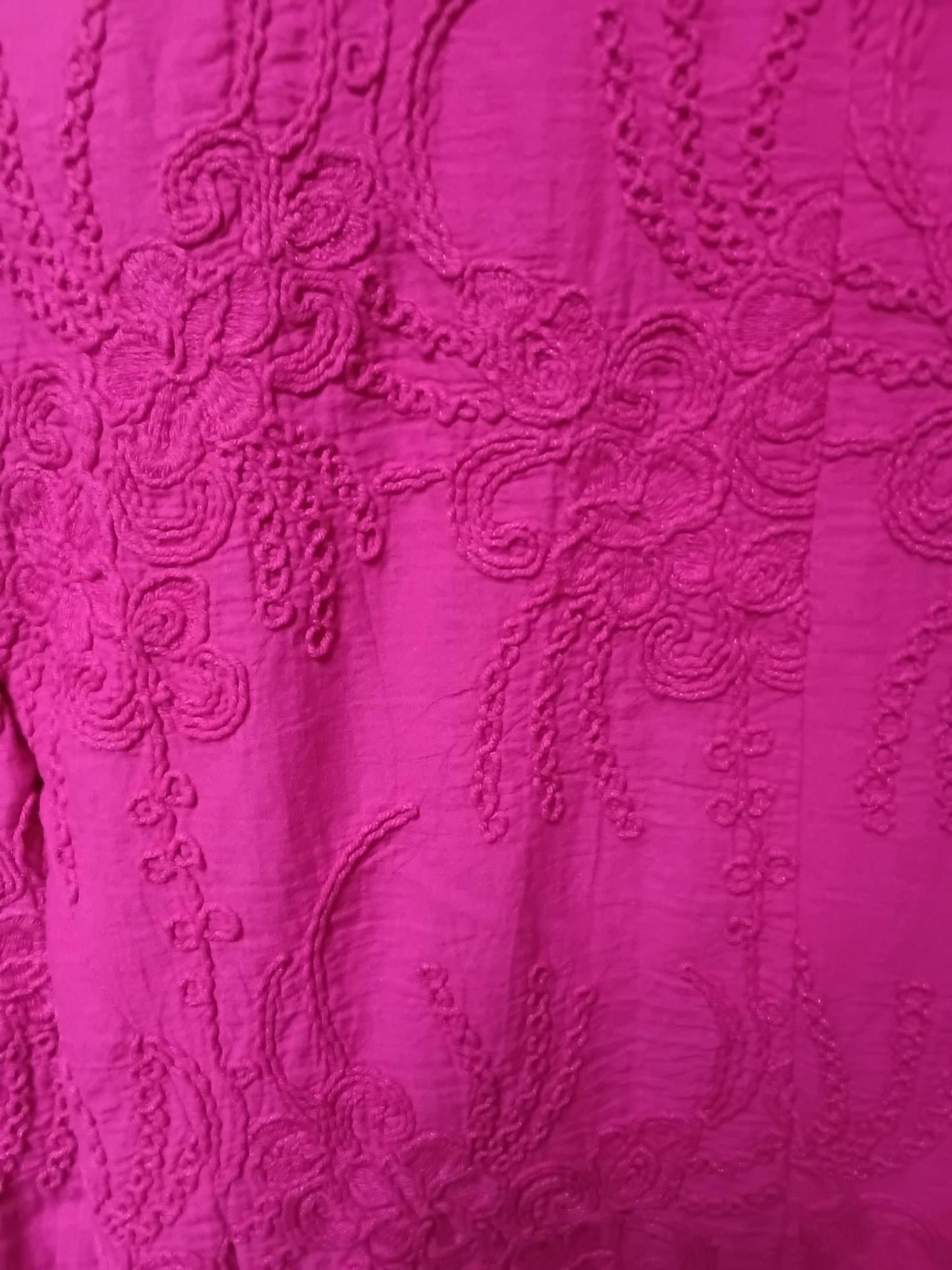 Caroline Charles London Vintage Cerise Embroidered Lined Jacket UK 16 US 12 EU 44 Timelessfashions