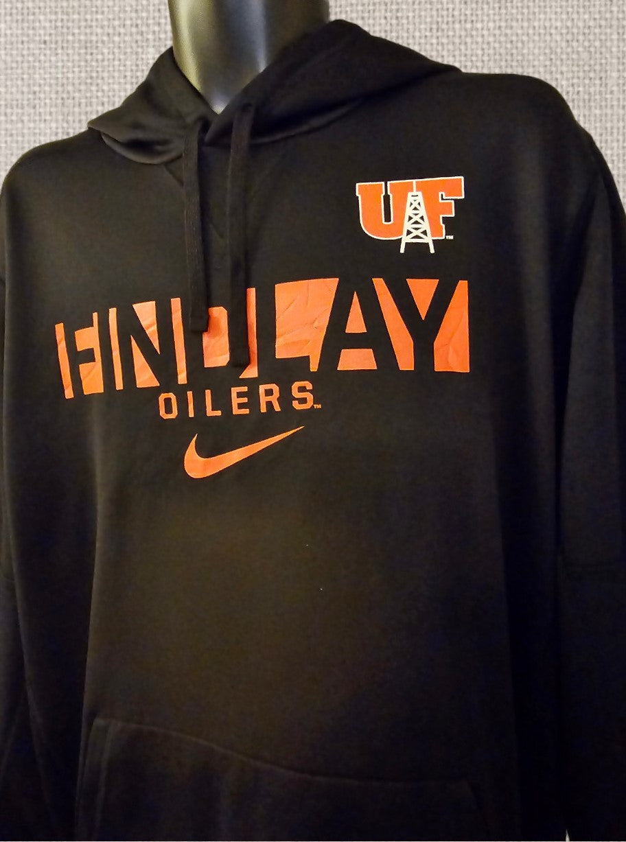 Nike DriFit Men's University of Findlay Oilers Black Fleece Hoodie XL Timelessfashions