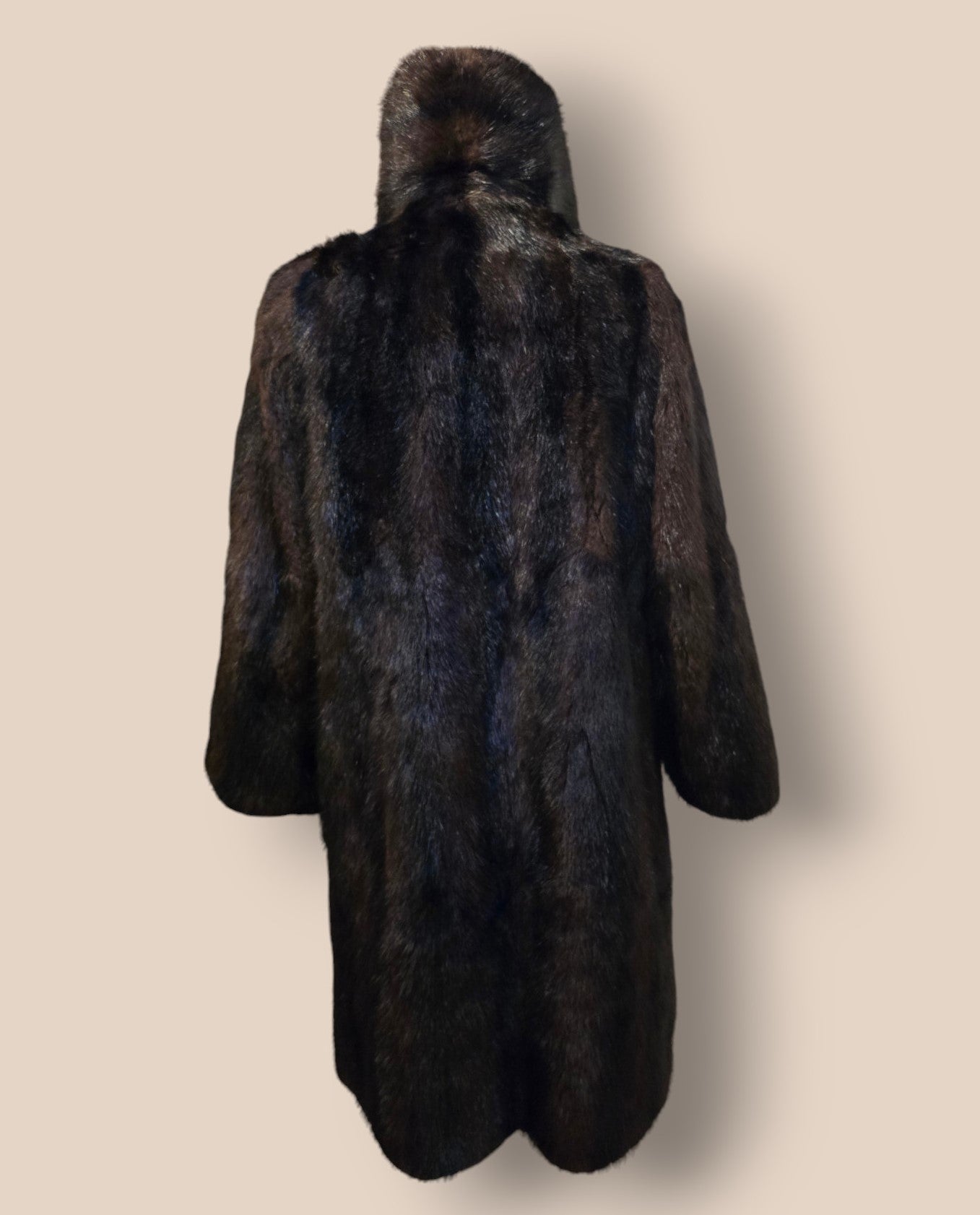 Harrods Vintage 1940's Full Length Genuine Mink Fur Coat UK 14 US 10 EU 42