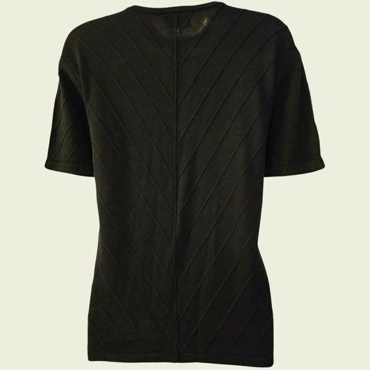 Caroline Charles Women’s Black Short Sleeve Cardigan UK 16 US 12 EU 44 - Timelessfashions