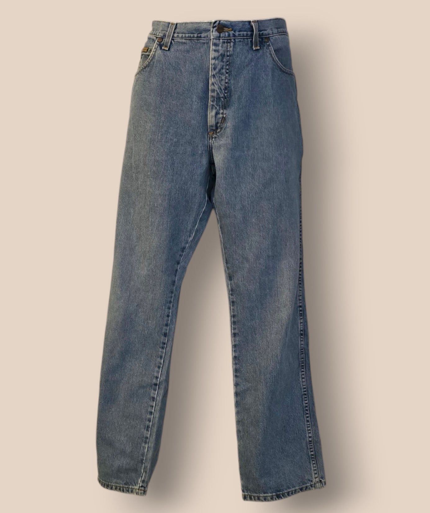 Wrangler Men's Blue Denim Jeans Straight Leg W38 L32 Timelessfashions