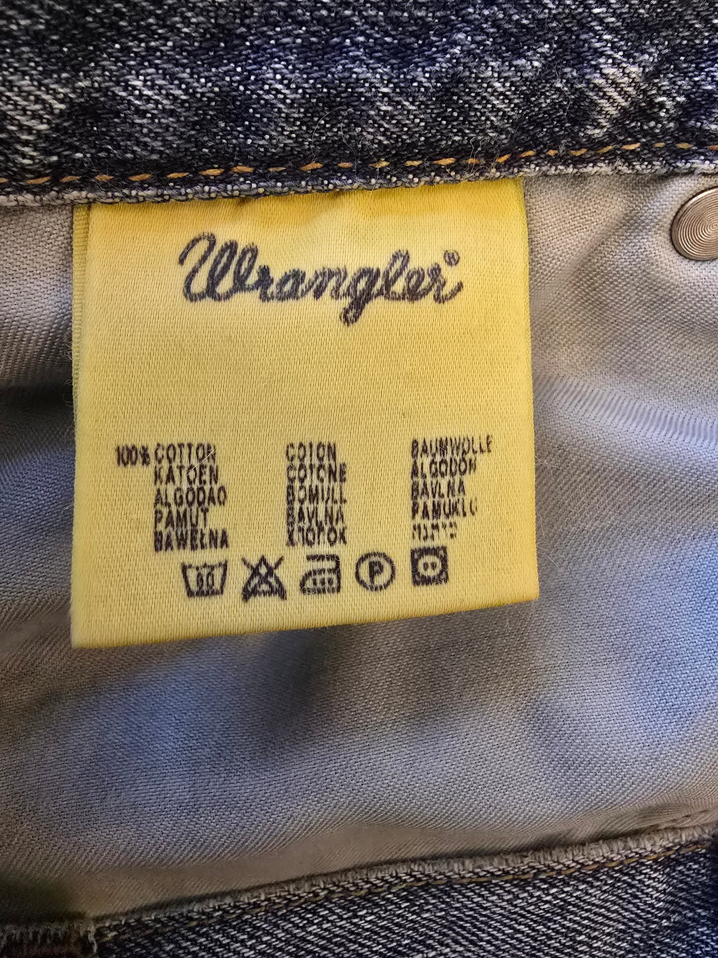 Wrangler Men's Blue Denim Jeans Straight Leg W38 L32 Timelessfashions