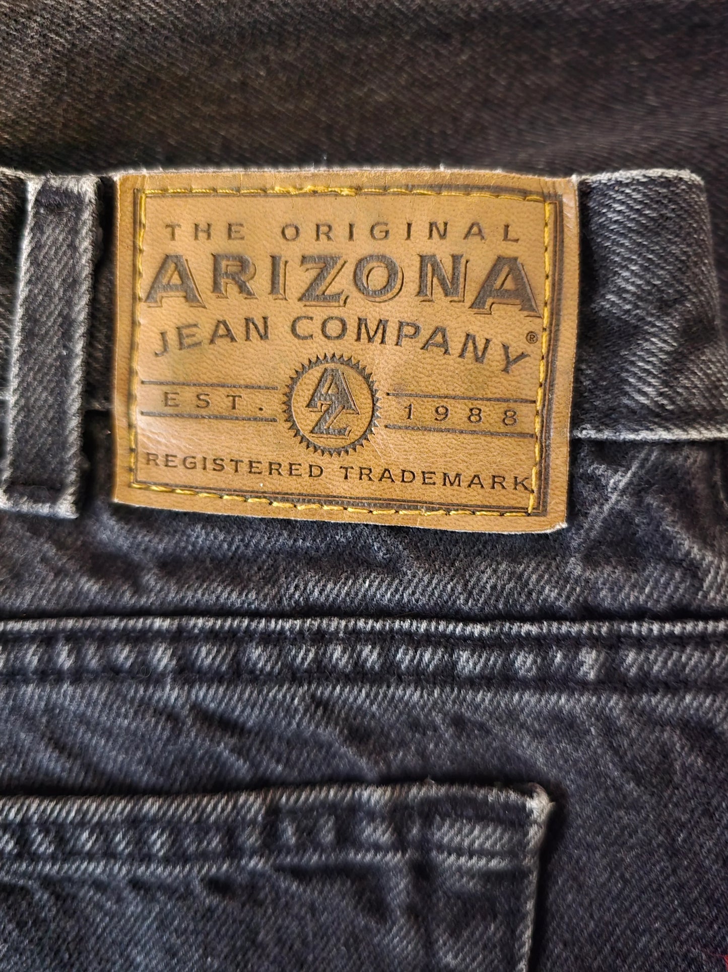 Arizona Jeans Co Vintage 90's Men's Black Denim Jeans W32 L36 - Timelessfashions