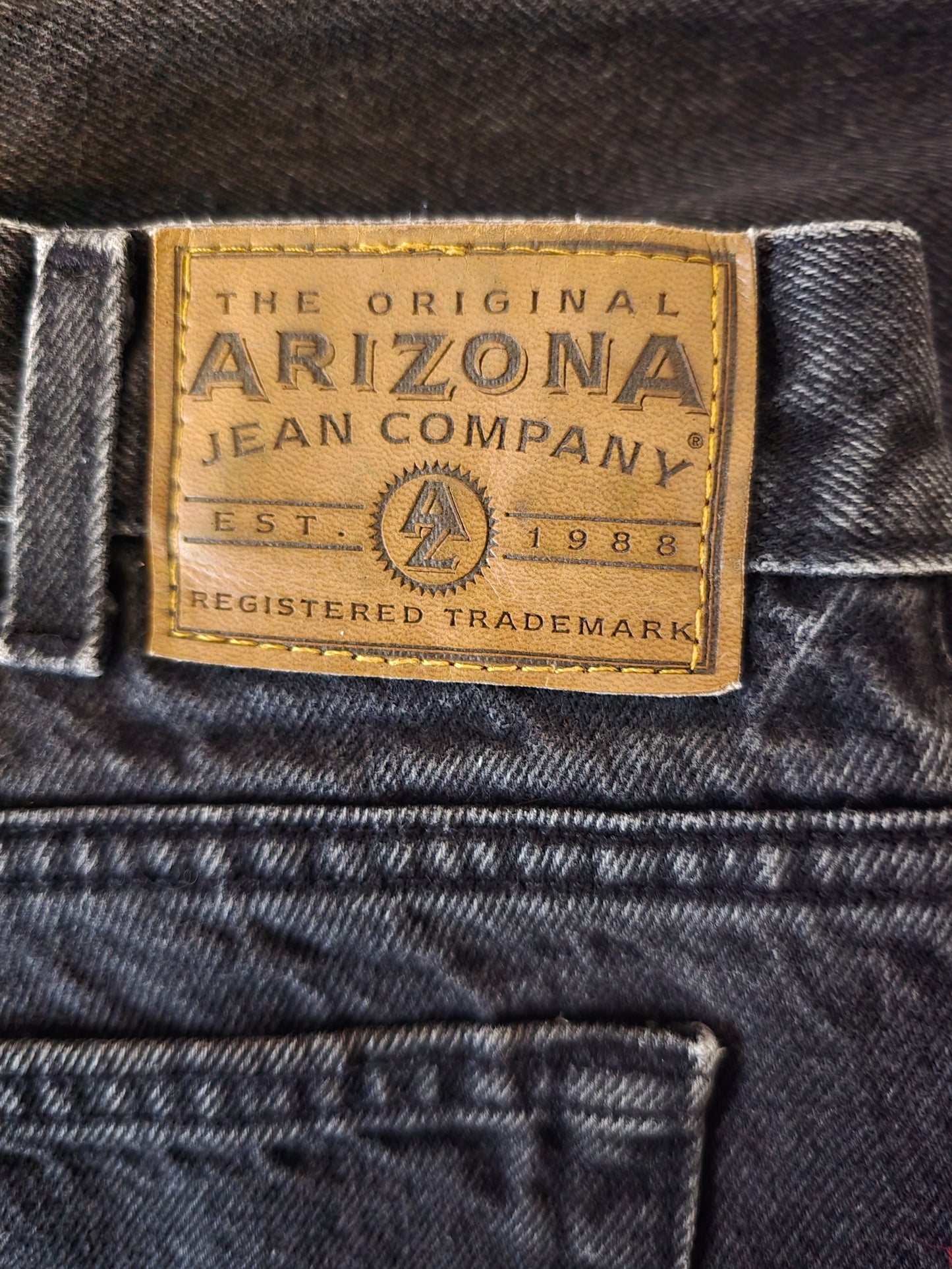 Arizona Jeans Co Vintage 90's Men's Black Denim Jeans W32 L36 Timeless fashions