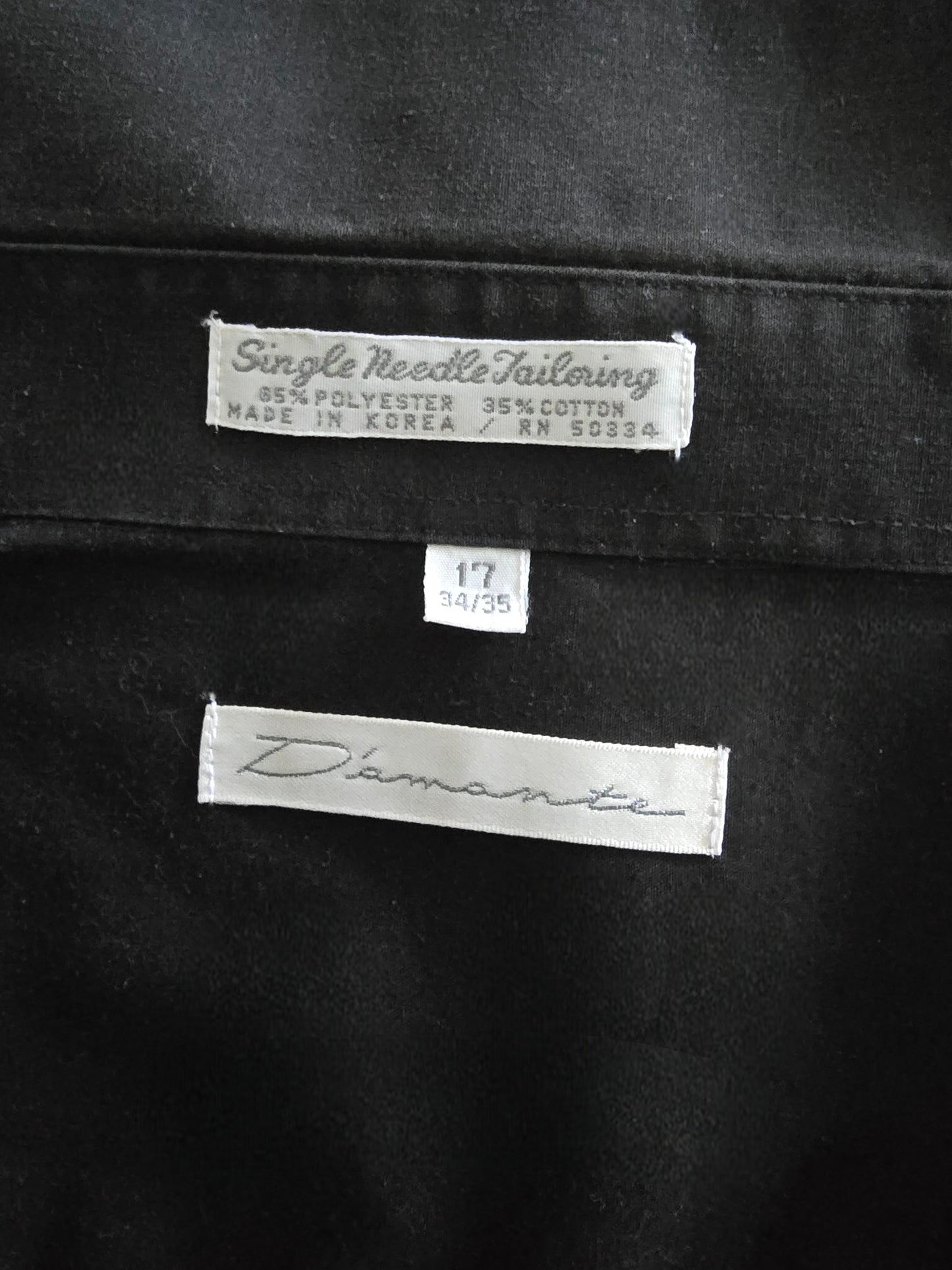 D'amante Couture Collection Men’s Black Shirt Collar 17 Timelessfashions