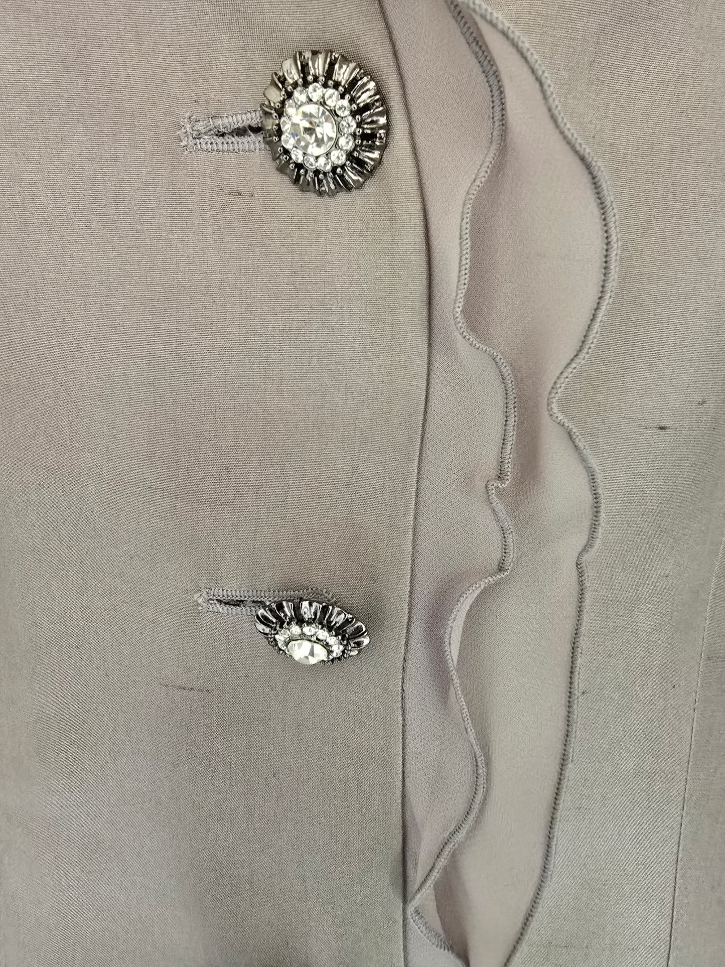 Medici Vintage Grey Silk Special Occasion Suit UK 10 US 6 EU 38