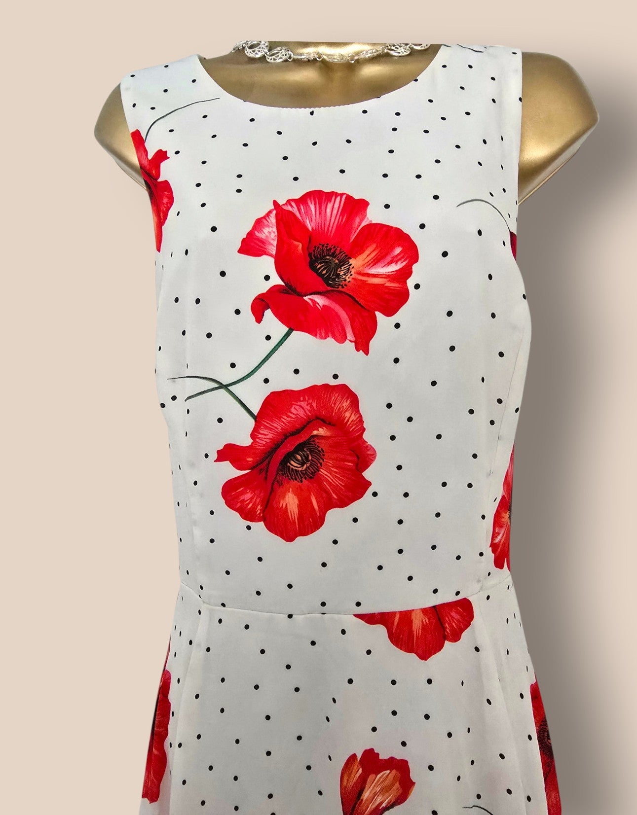 Roman Handkerchief Hem Poppy Dress UK 18 US 14 EU 46 Timeless Fashions
