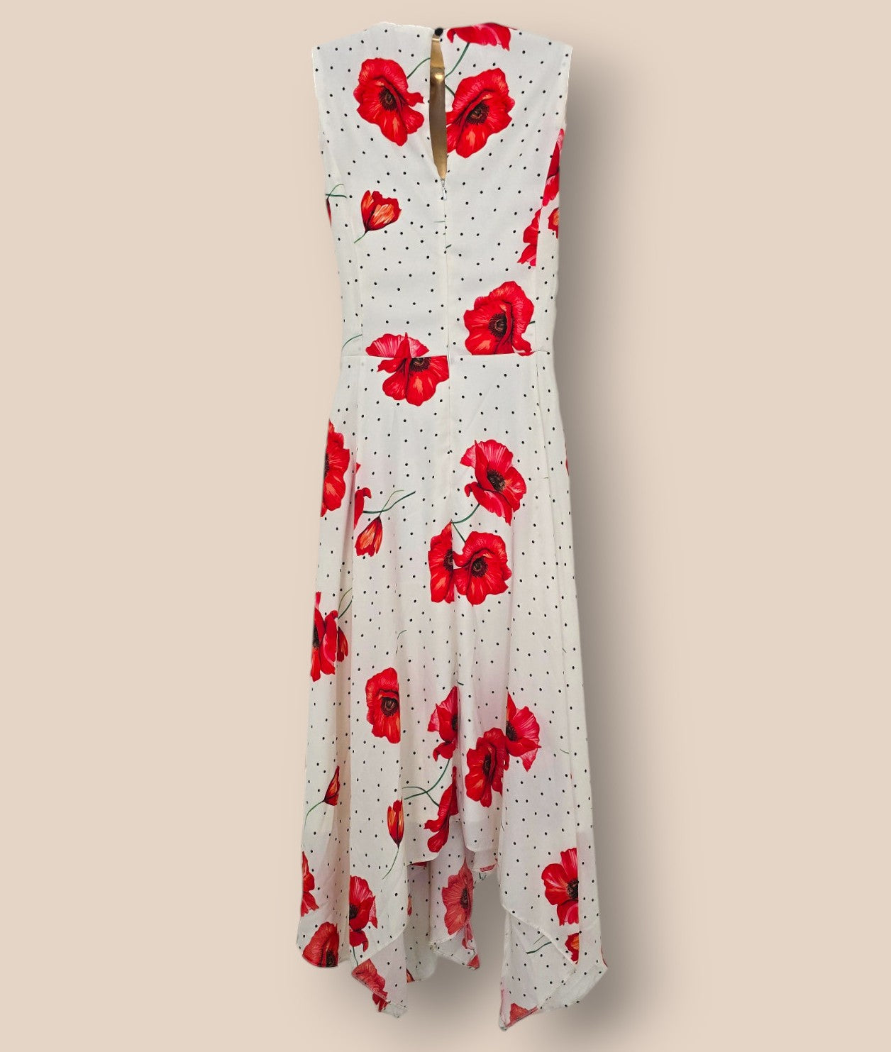 Roman Handkerchief Hem Poppy Dress UK 18 US 14 EU 46 Timeless Fashions