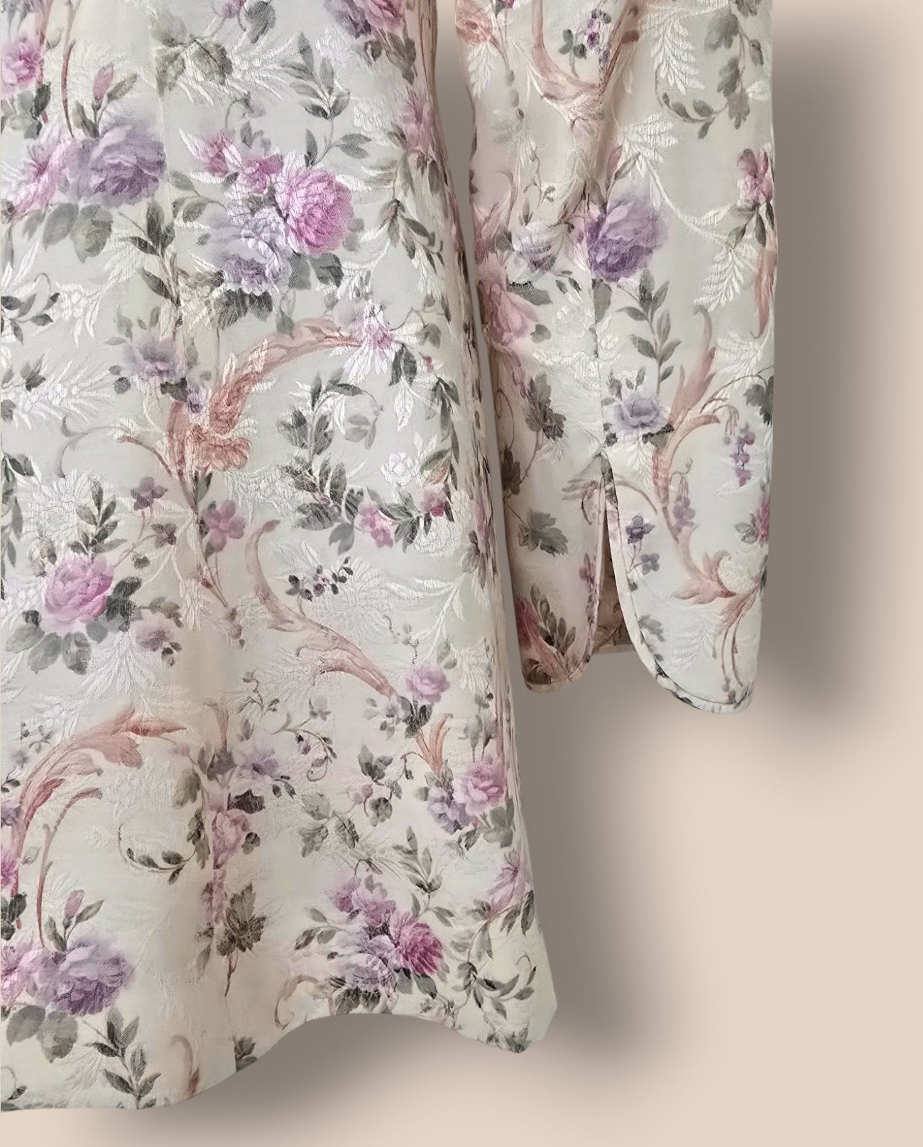 Caroline Charles Silk Floral Longline Jacket UK 8 US 4 EU 34 Timeless Fashions
