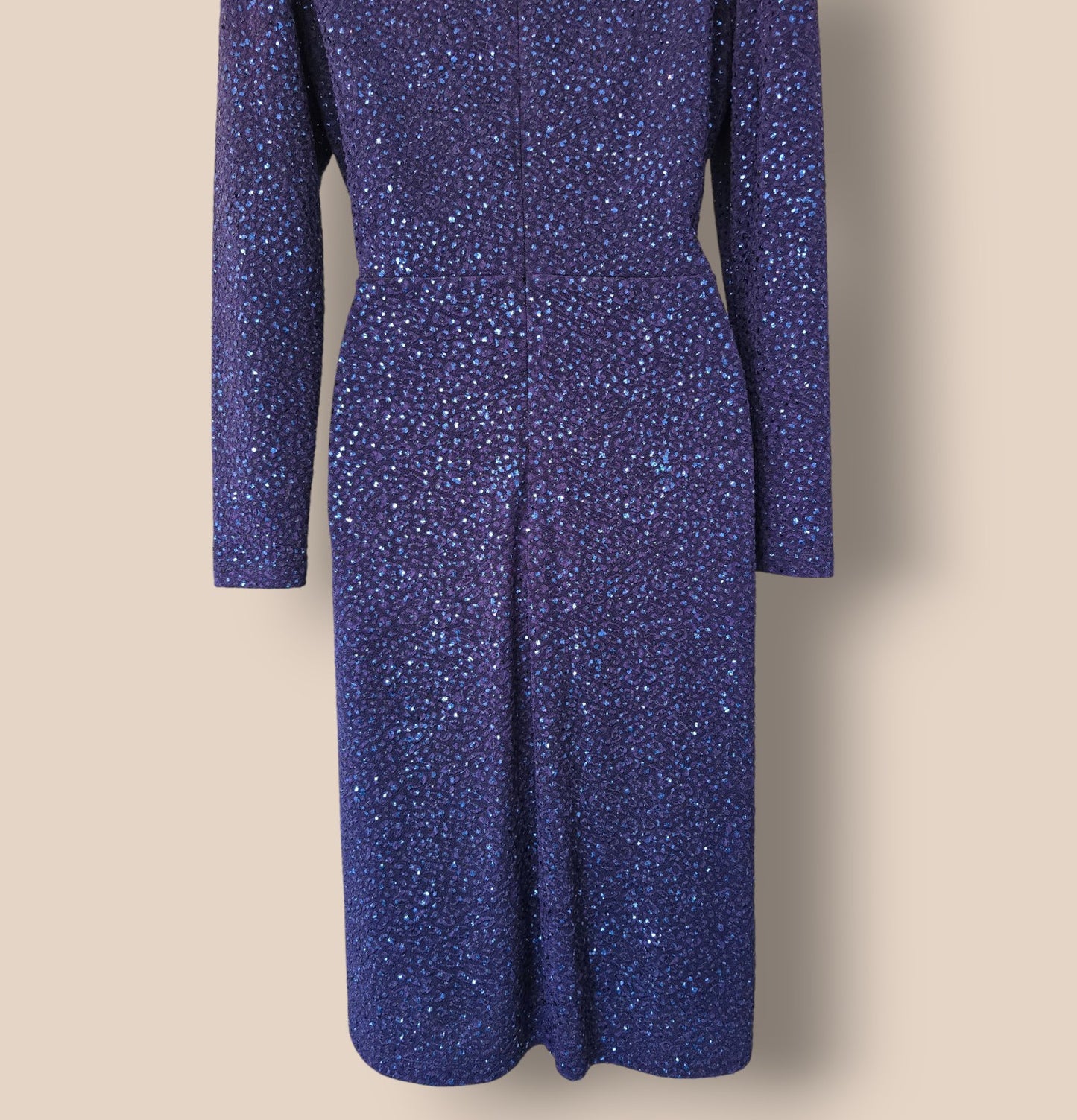 Damsel In A Dress Midnight Blue Sequinned Dress UK 14 US 10 EU 42 Timeless Fashions