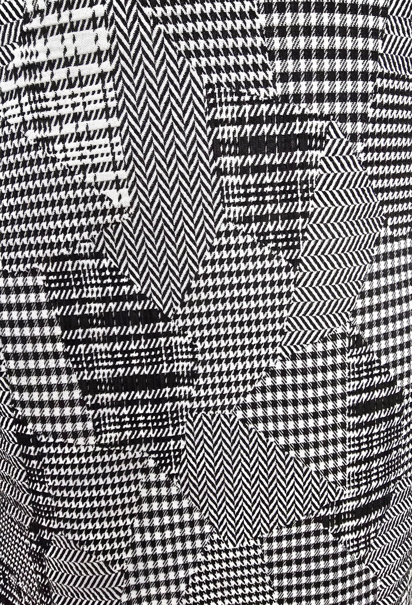 Caroline Charles Black And White Patchwork Style Dress UK 14 US 10 EU 42 Timeless Fashions
