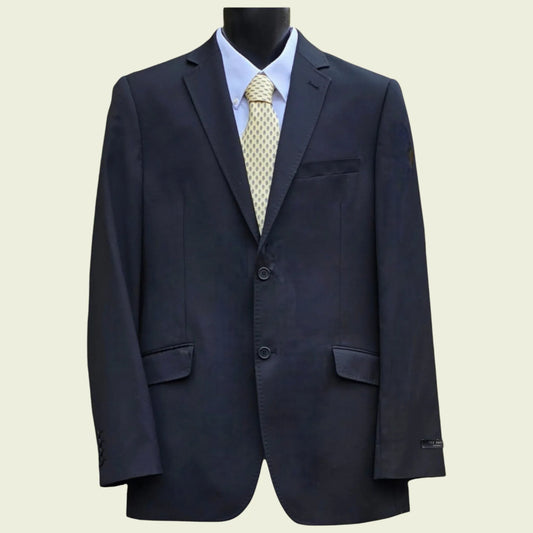 Ted Baker Men's Dark Blue Wool Tailored Suit Jacket UK 40L - Timelessfashions