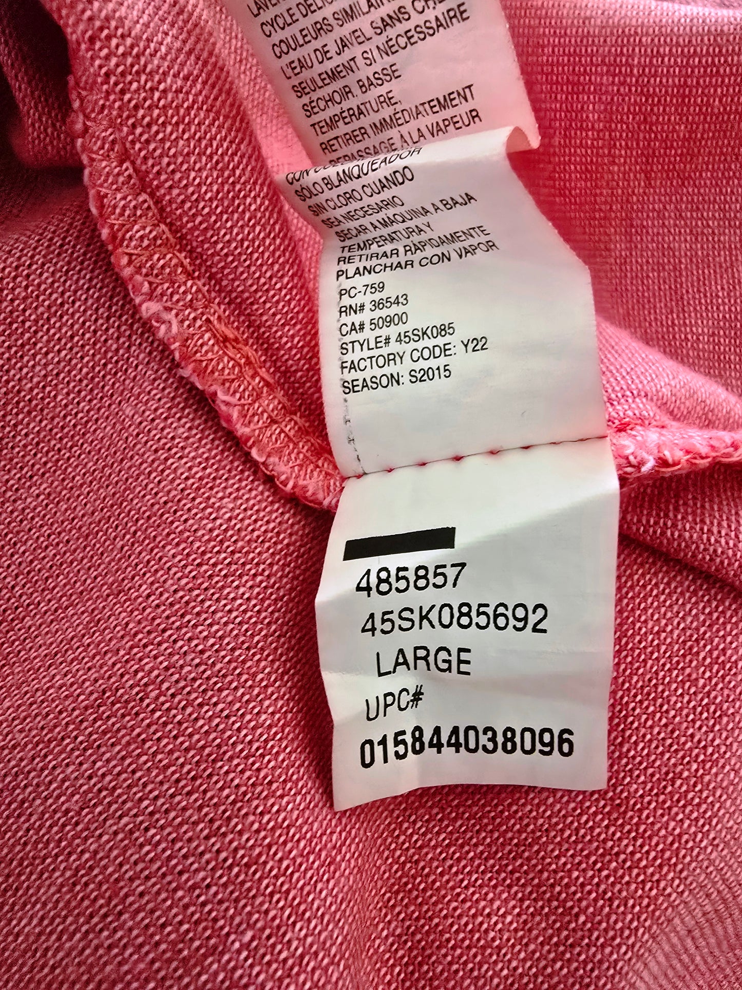 IZOD Mens Pink Short Sleeve Cotton Polo Shirt UK L Timeless Fashions