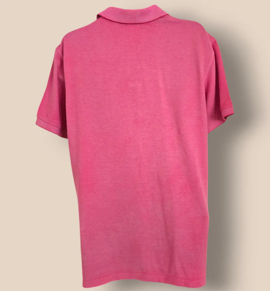 IZOD Mens Pink Short Sleeve Cotton Polo Shirt UK L - Timelessfashions