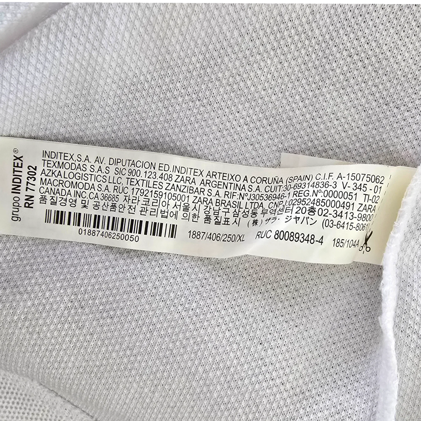 Zara Mens White Grandad Collar Short Sleeve Pole Shirt UK XL - Timelessfashions