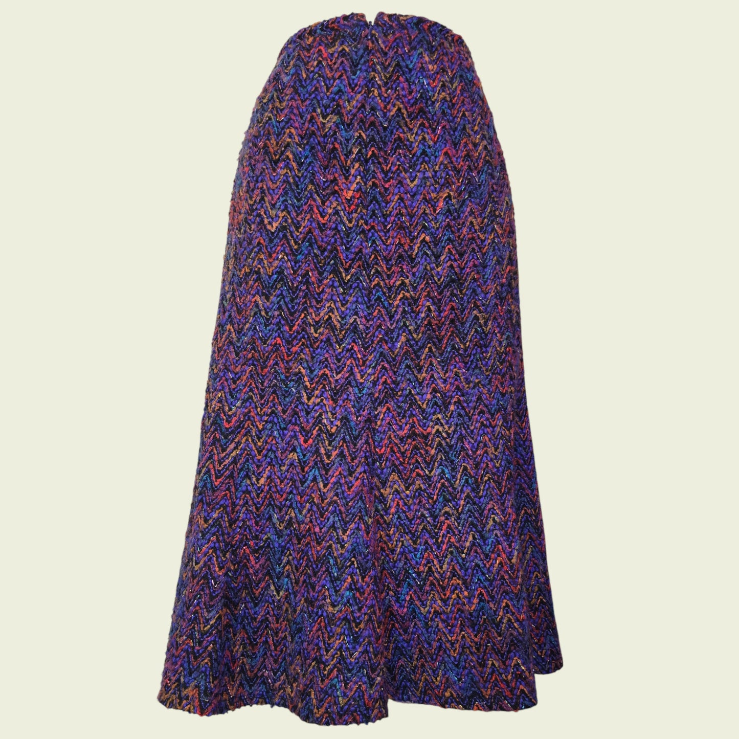 Patterned skirt on a beige background