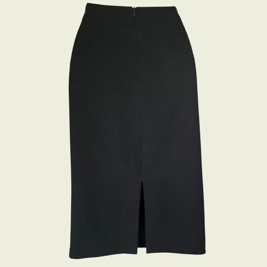 Caroline Charles Vintage Black Pencil Skirt UK 18 US 14 EU 46 - Timelessfashions