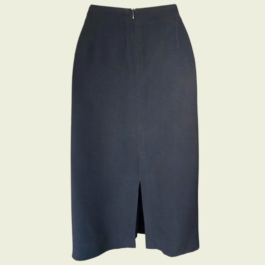 Caroline Charles Black Vintage Pencil Skirt UK 18 US 14 EU 46 - Timelessfashions