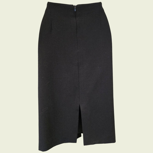 Caroline Charles Vintage Black Pencil Skirt UK 16 US 12 EU 44 - Timelessfashions