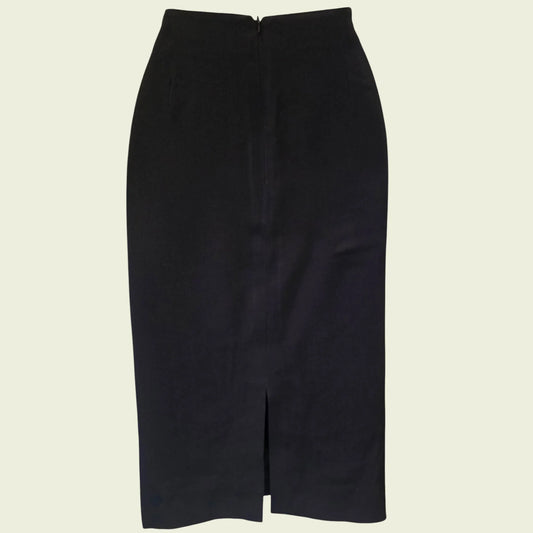 Caroline Charles Vintage Black Pencil Skirt UK 16 US 12 EU 44 - Timelessfashions