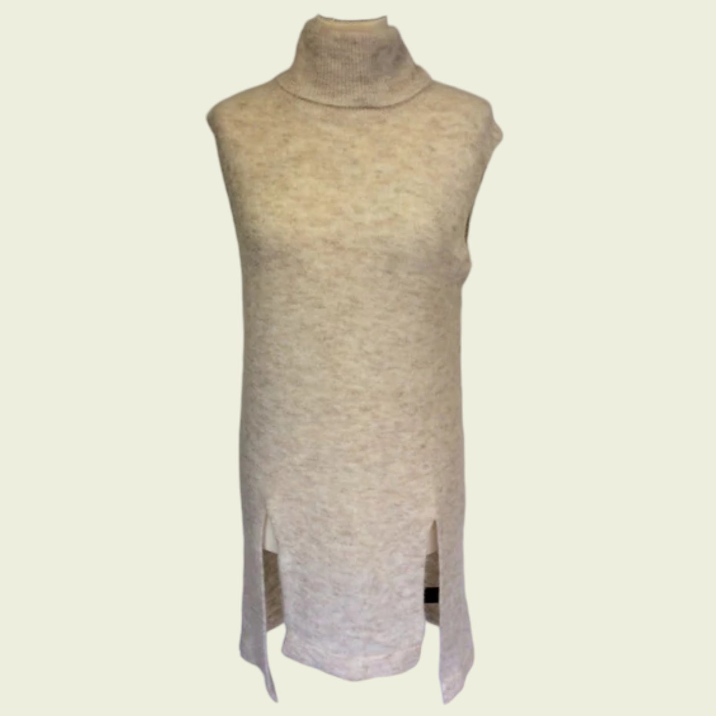 Whistles Cream Sleeveless Wool & Alpaca Jumper UK 8 US 4 EU 36