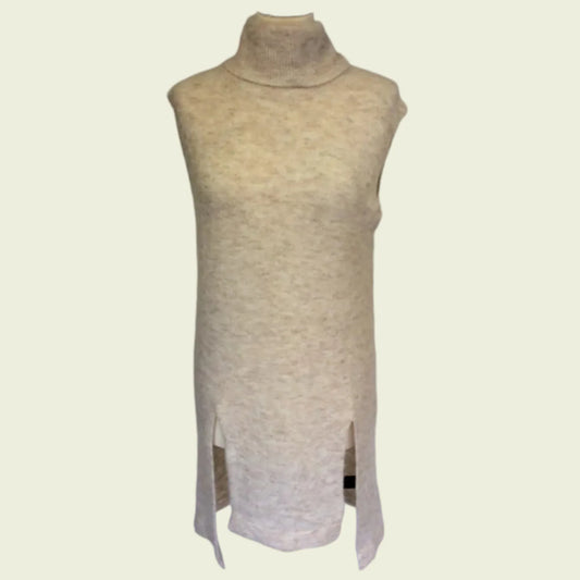 Whistles Cream Sleeveless Wool & Alpaca Jumper UK 8 US 4 EU 36 - Timelessfashions