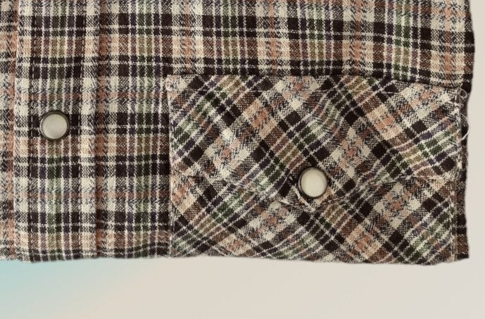 Ralph Lauren's Denim & Supply Men's Brown Check Short Sleeve Shirt UK S Timeless Fashions