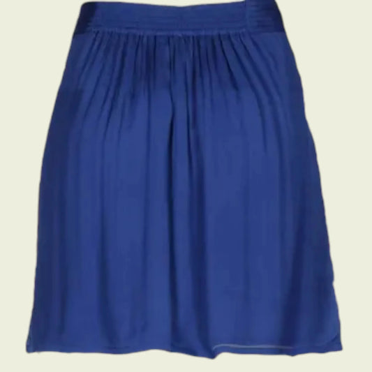 Hoss Intropia Blue Pleated Crepe Mini Skirt UK 14 US 10 EU 42 - Timelessfashions