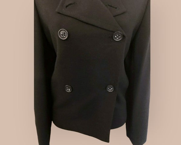 Marks & Spencer Black Double Breasted Jacket UK 10 US 6 EU 38 Timeless Fashions