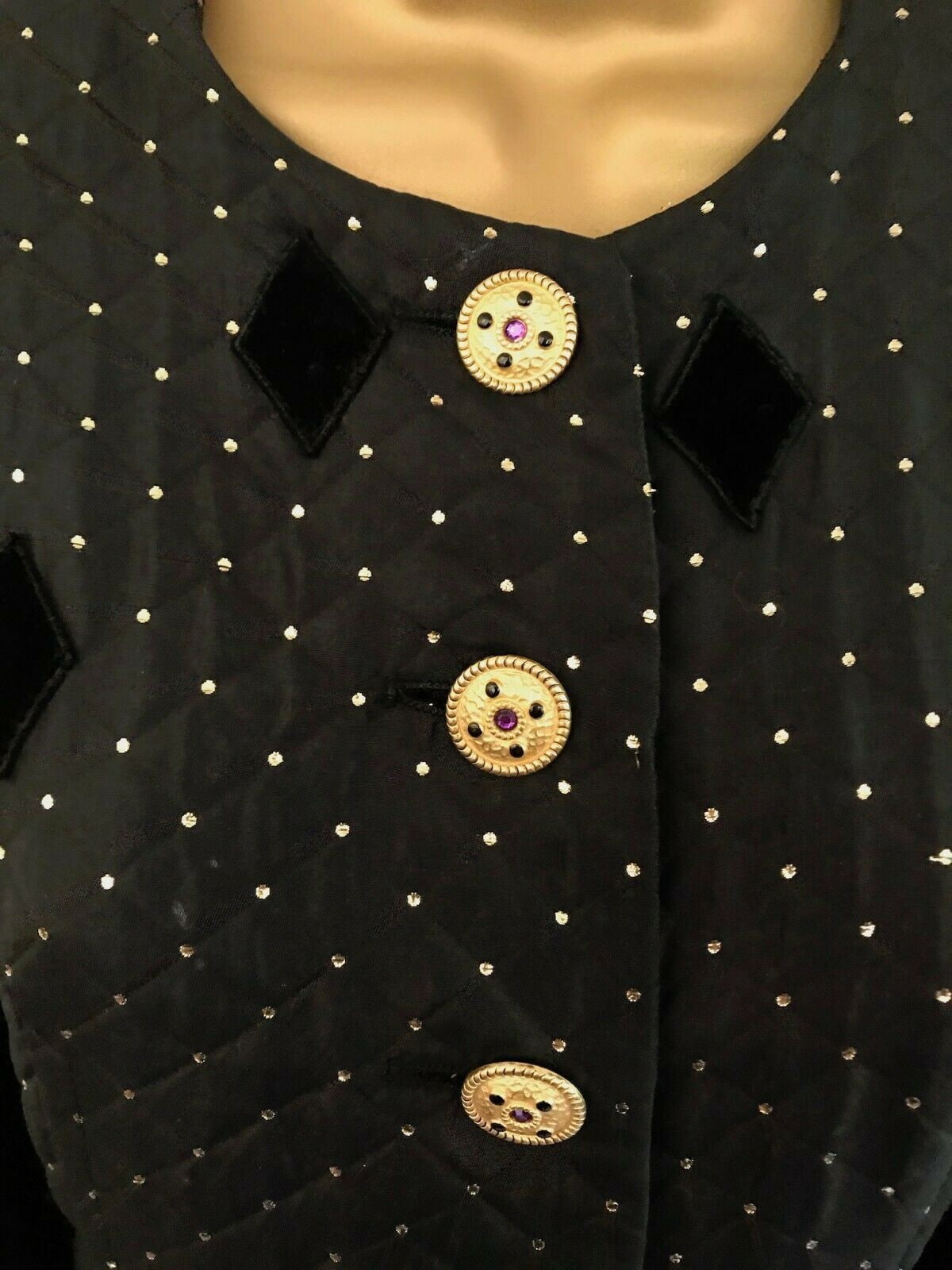 Basler Womens Vintage Black Silk 80's Jacket UK 8/10 US 4/6 EU 36/38 Timeless Fashions
