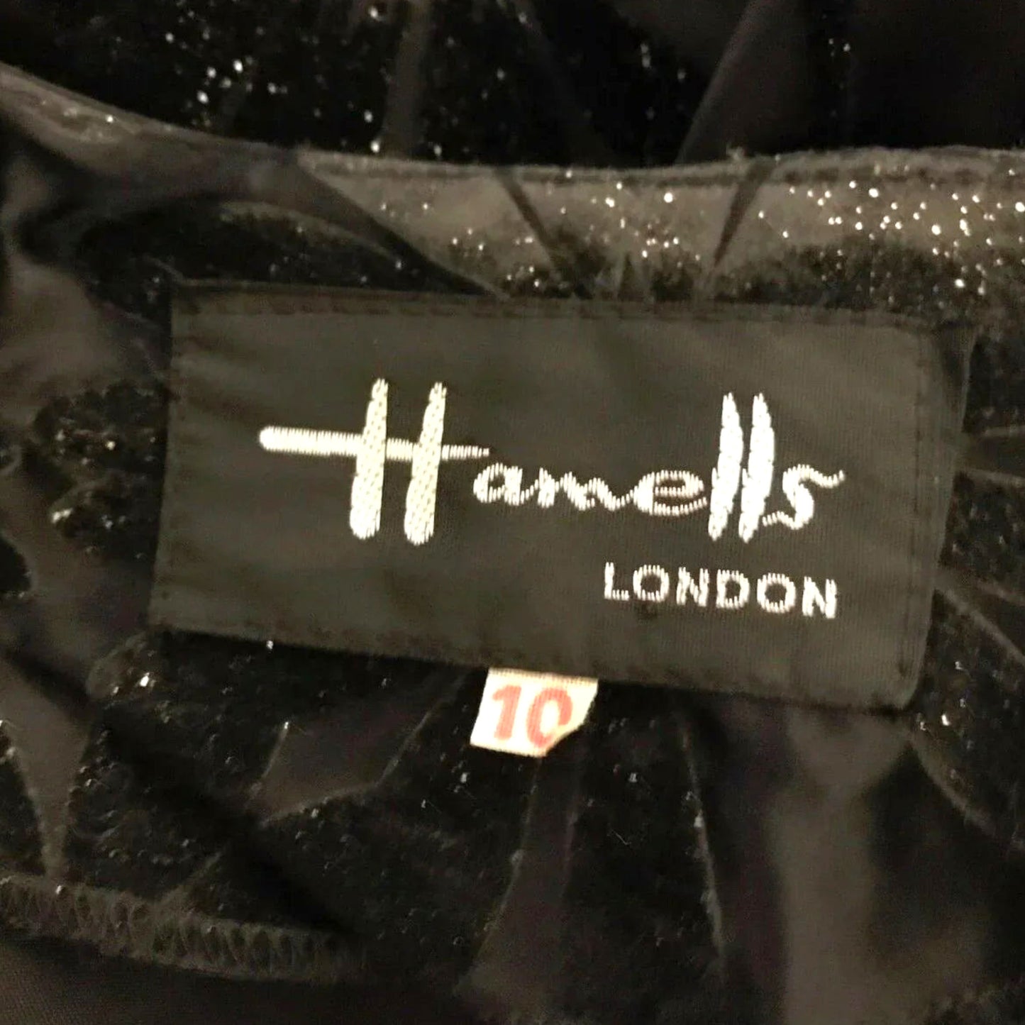 Hamells London Women's Vintage Black Velvet Flock Jacket UK 10 US 6 EU 38 - Timelessfashions