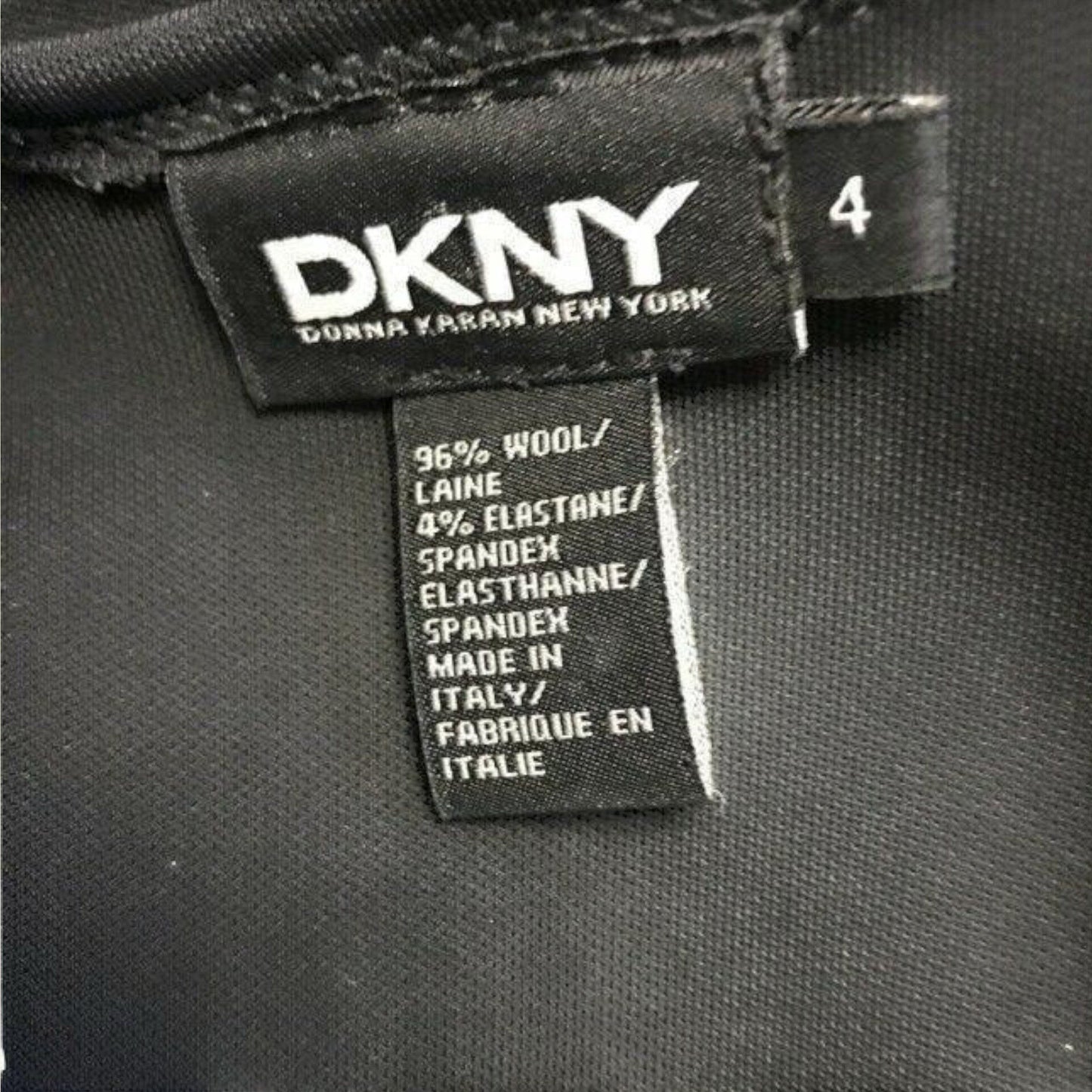 DKNY Donna Karan Women's Black Drop Waist Wool Dress UK 8 US 4 EU 36 - Timelessfashions