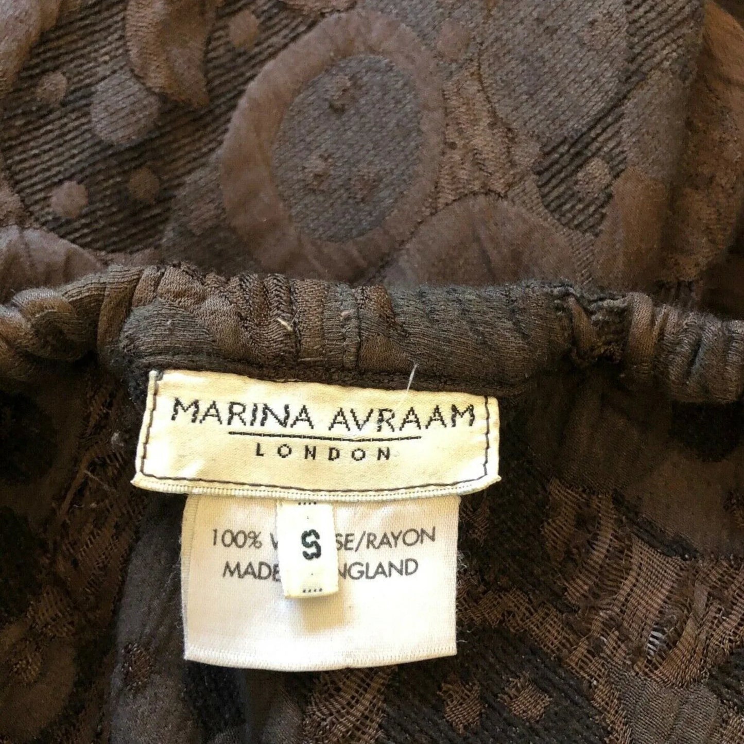 Marina Avraam Brown Rare Vintage Textured Skirt & Jacket UK 10 US 6 EU 38 - Timelessfashions