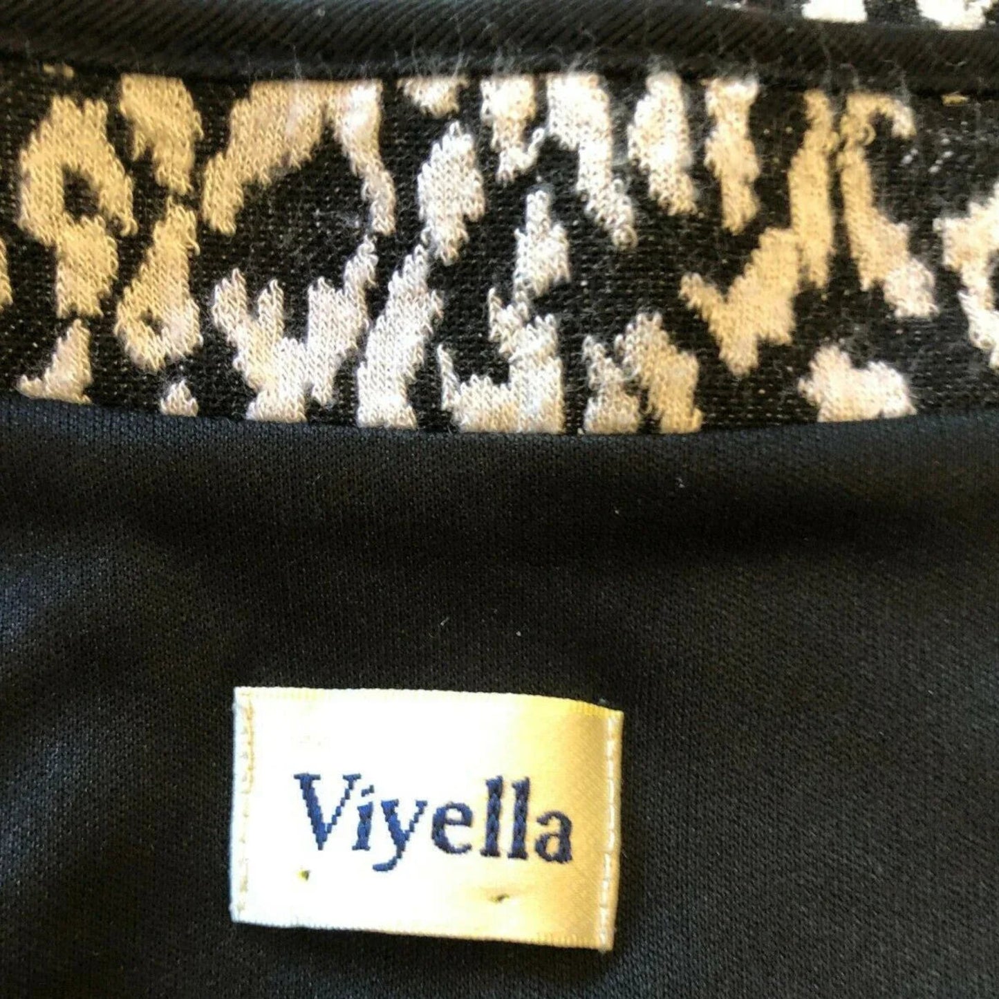 Viyella Womens Black & White Long Jacket UK 14 US 10 EU 42 - Timelessfashions