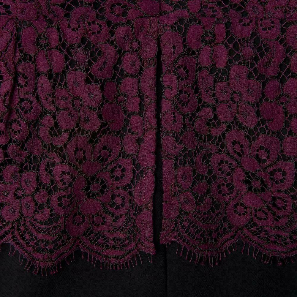L.K. Bennett Isolde Peplum Cherry & Black Dress UK 12 US 8 EU 40 - Timelessfashions
