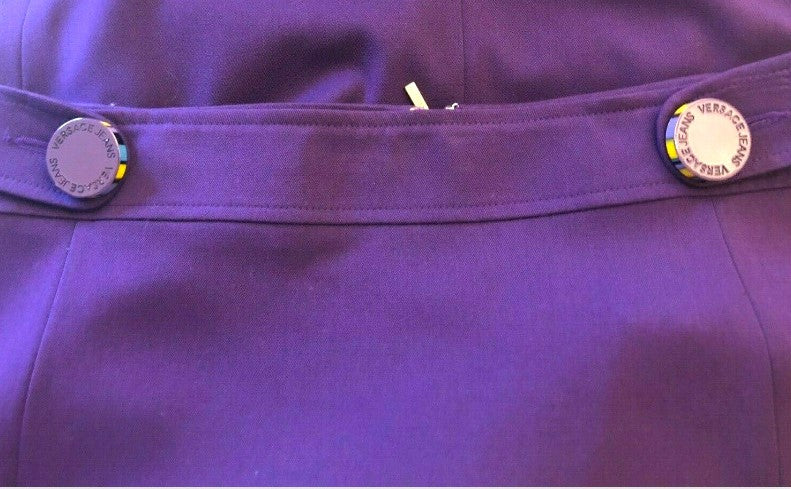 Versace Jeans Women's Purple Midi Pencil Skirt UK 12 US 8 EU 40 IT 44 Timeless Fashions