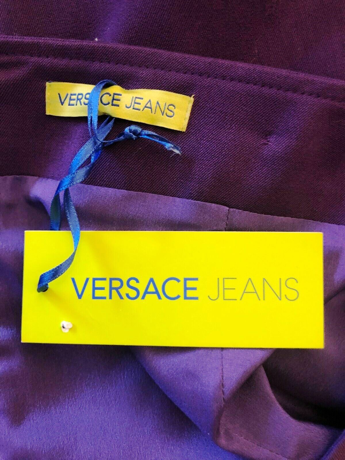 Versace Jeans Women's Purple Midi Pencil Skirt UK 12 US 8 EU 40 IT 44 Timeless Fashions