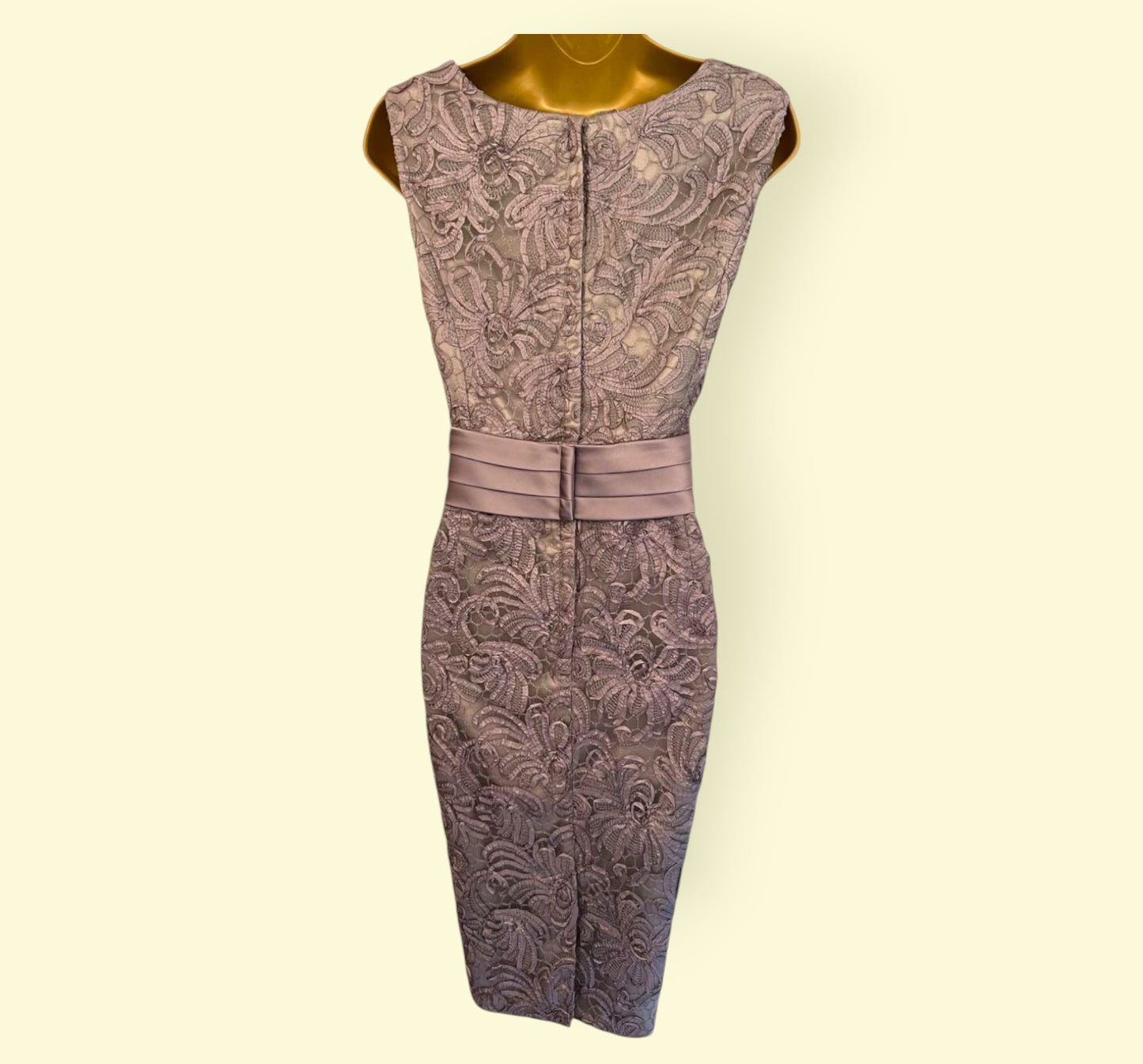 Kaliko Grey Tapework Sleeveless Occasion Dress UK 16 US 12 EU 44 Timeless Fashions