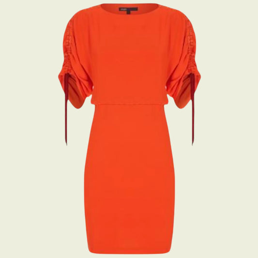 Maje Roan Coral Crepe Mini Dress UK 10 US 6 EU 38 IT 42 - Timelessfashions