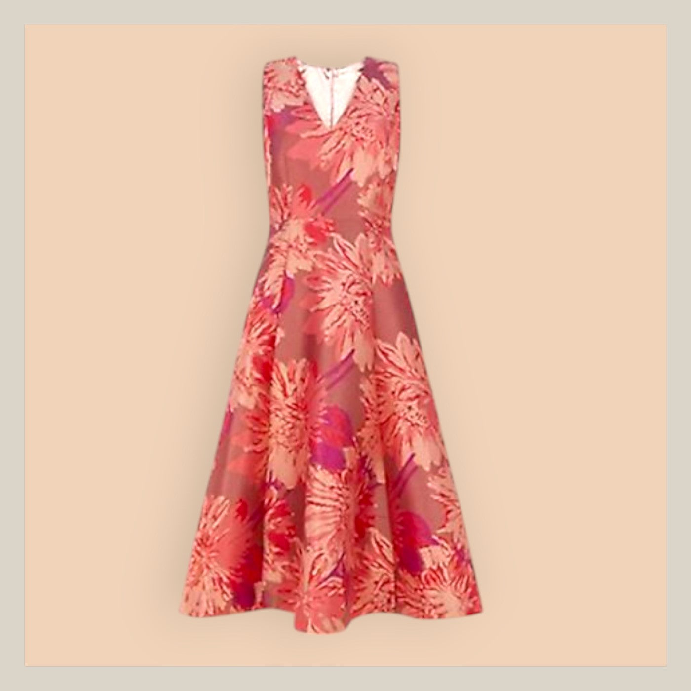 Monsoon Pink Posey Ladies Fit & Flare Jacquard Dress UK 8 US 4 EU 36 Timeless Fashions