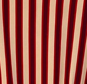 Red and white striped fabric pattern