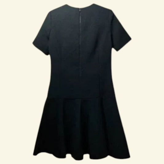 COS Black Short Sleeve Drop Waist Skater Dress UK 10 US 8 EU 38 - Timelessfashions