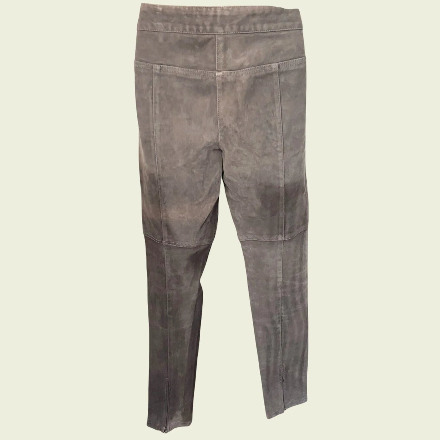 Patrizia Pepe Grey Suede Low Rise Skinny Jeans UK 12 US 8 EU 40 IT 44 - Timelessfashions