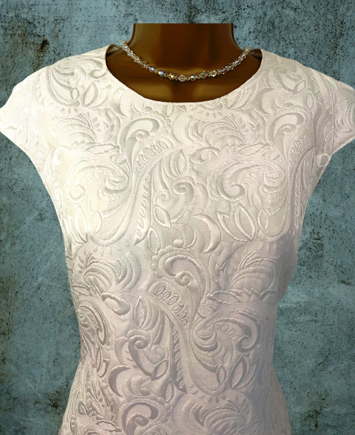Ted Baker Cream Jacquard Shift Dress UK 8 US 4 EU 36 Timeless Fashions